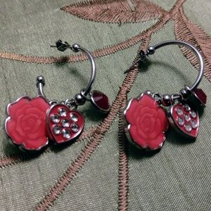 February Hoop Earrings, NWT!